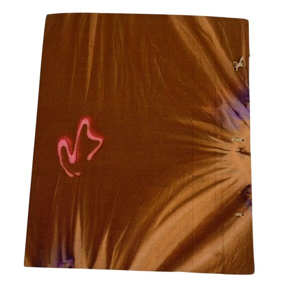 Tropical Tie Dye Photo Album Ceramic Inlay Handmade Paper Holds 40 - 4.5 x 6" - Picture 4 of 6